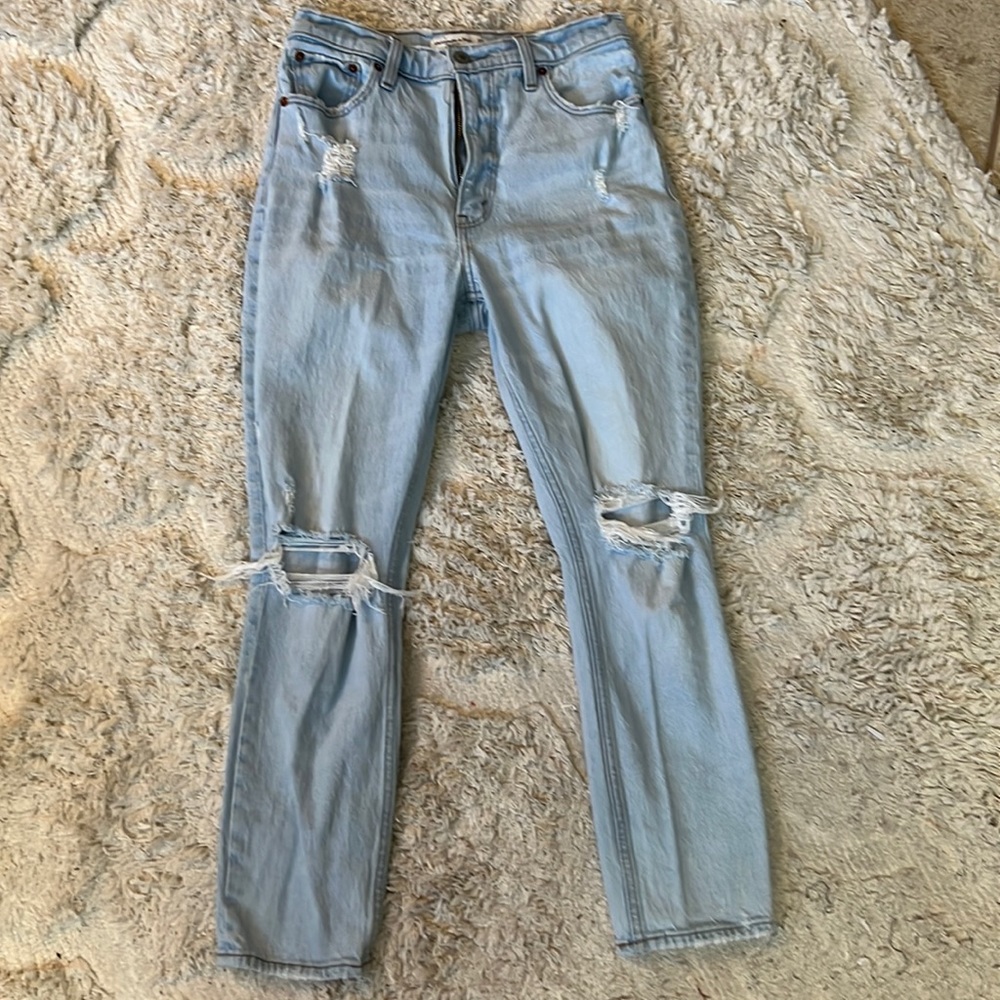 Abercrombie and Fitch skinny high-rise distressed denim